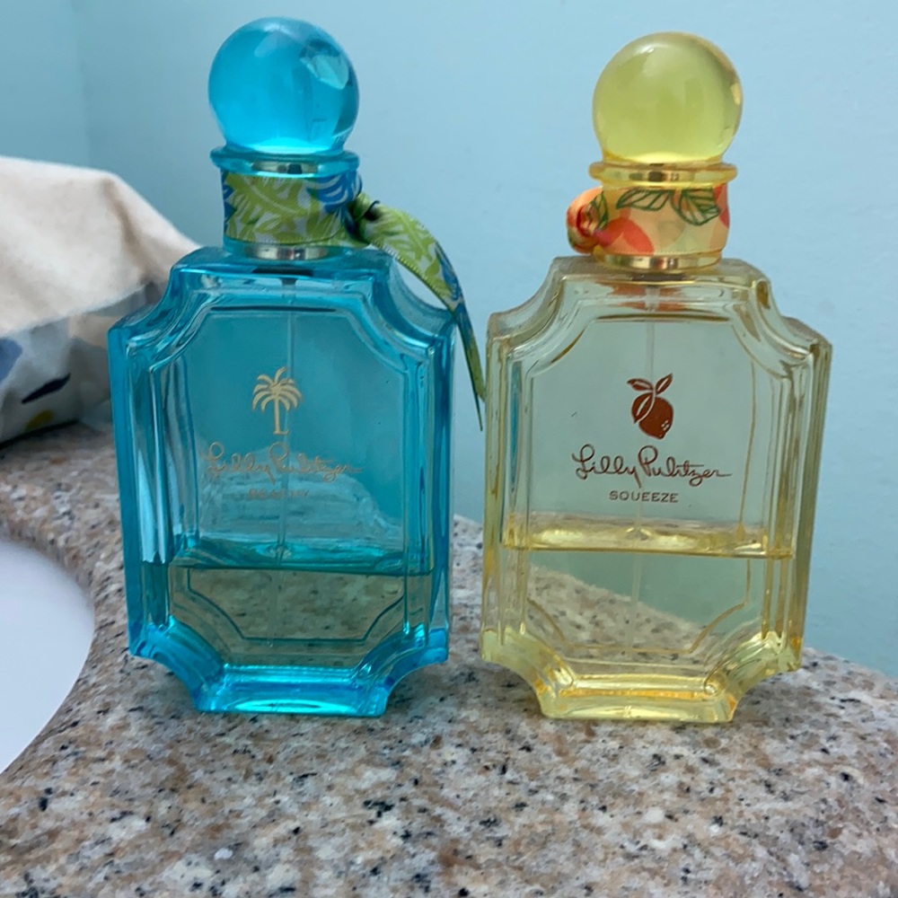 Lilly Pulitzer perfume yellow and blue.